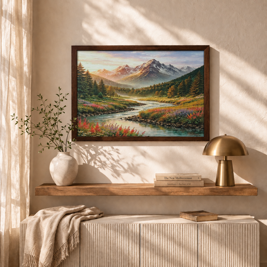The Valley at Rest Framed Wall Art