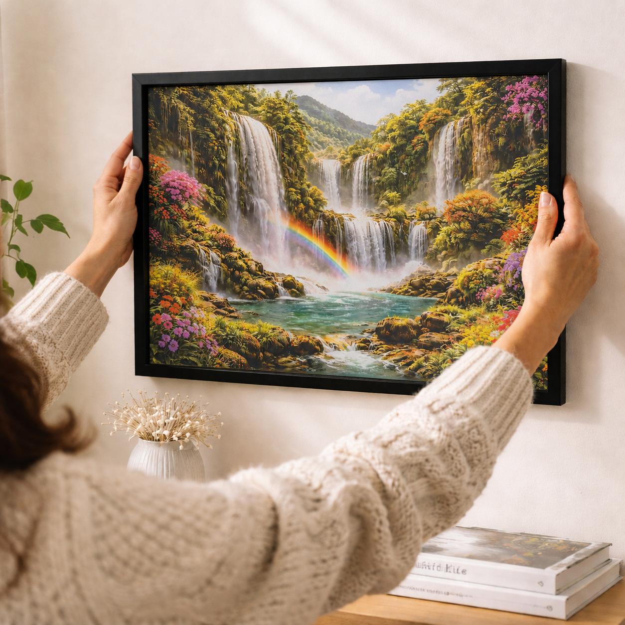 The Grand Cascade Framed Digital Print on MDF