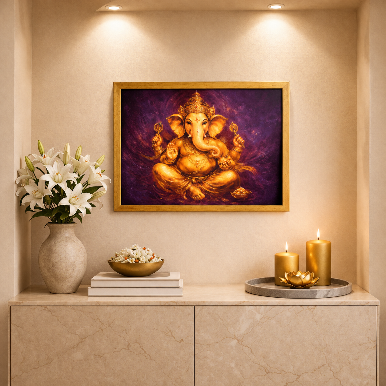 Cast in Gold, Seated in Grace Framed Wall Decor