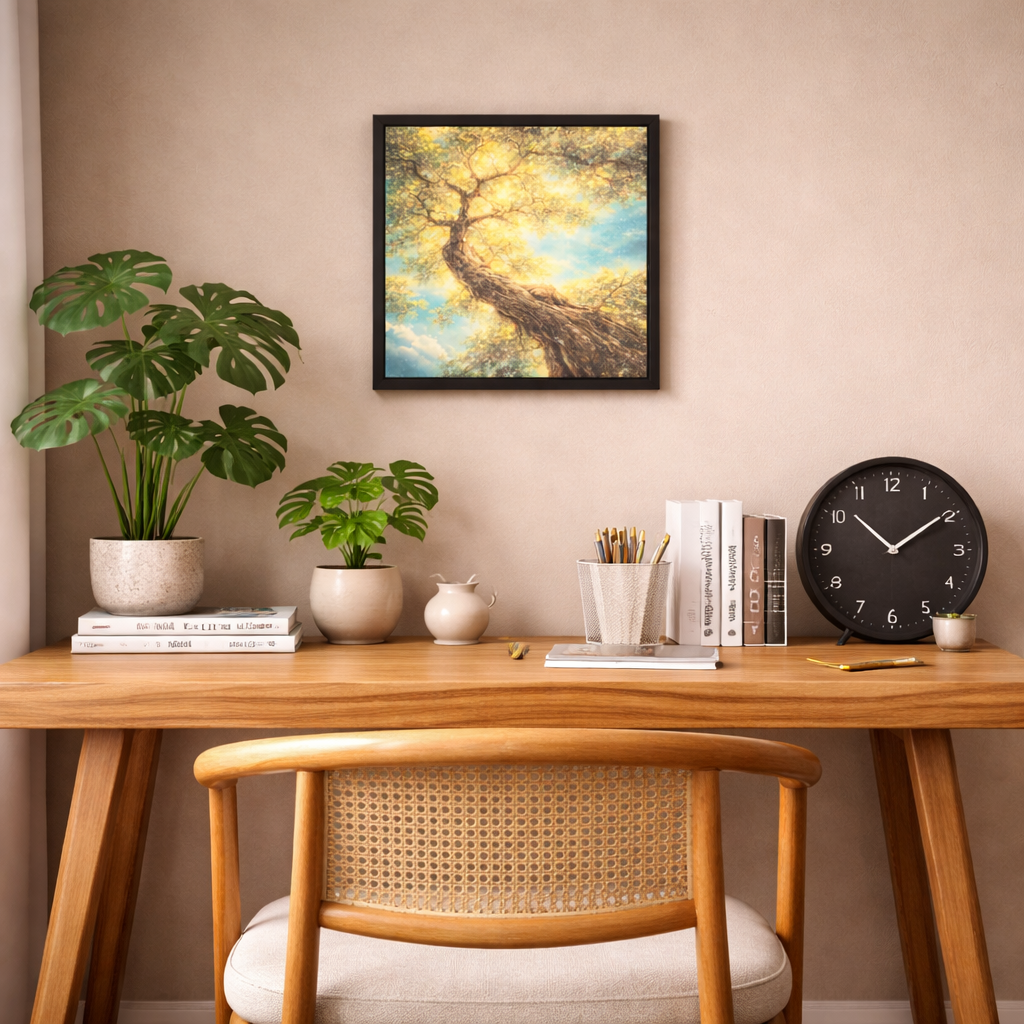 Golden Canopy Framed Wall Decor