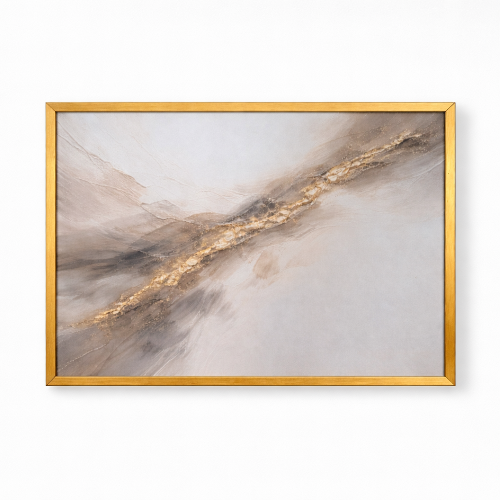 Rivers of Liquid Gold Framed Digital Print on MDF