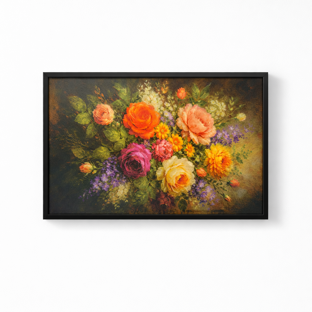 Bloom in Timeless Grace Framed Printed Wall Painting