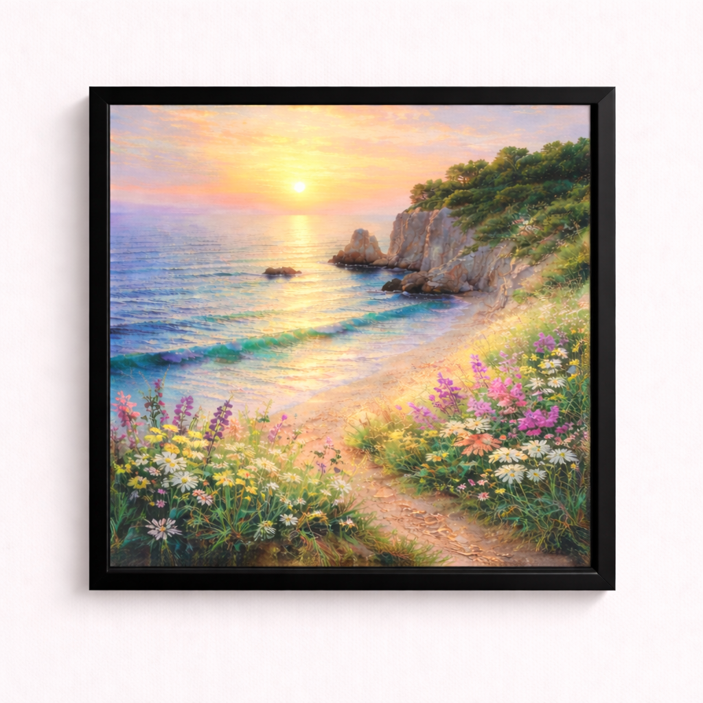 Coastal Light Framed Digital Print on MDF