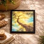 Golden Canopy Framed Wall Decor