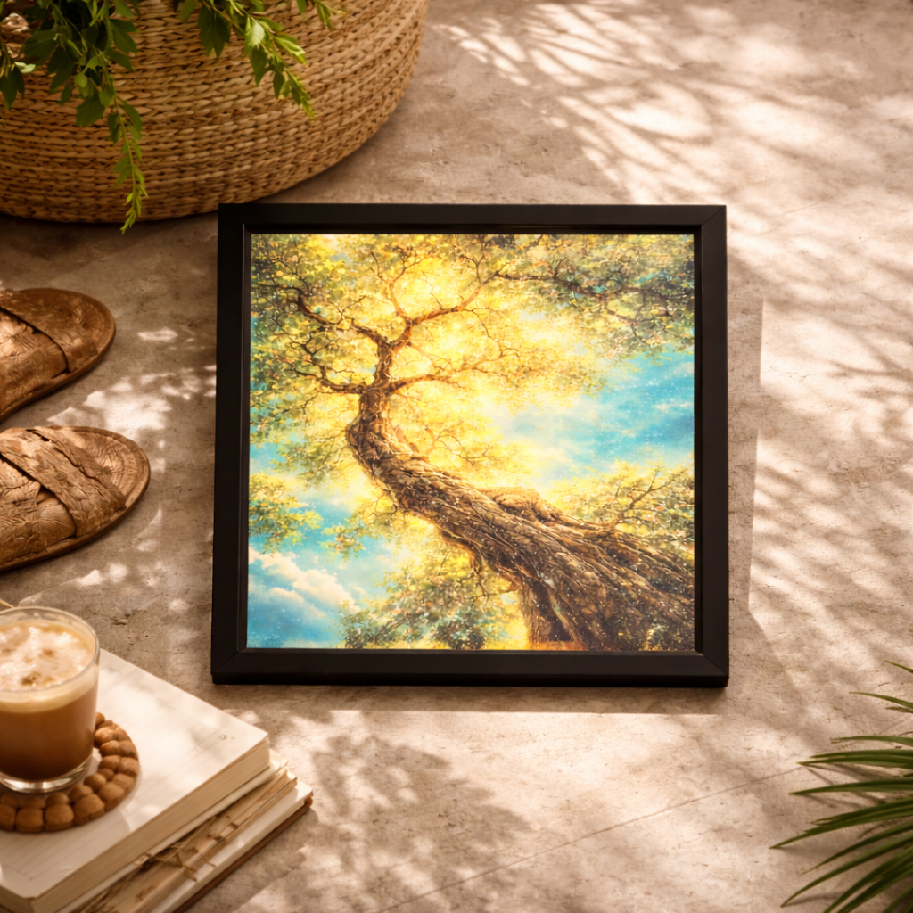 Golden Canopy Framed Wall Decor