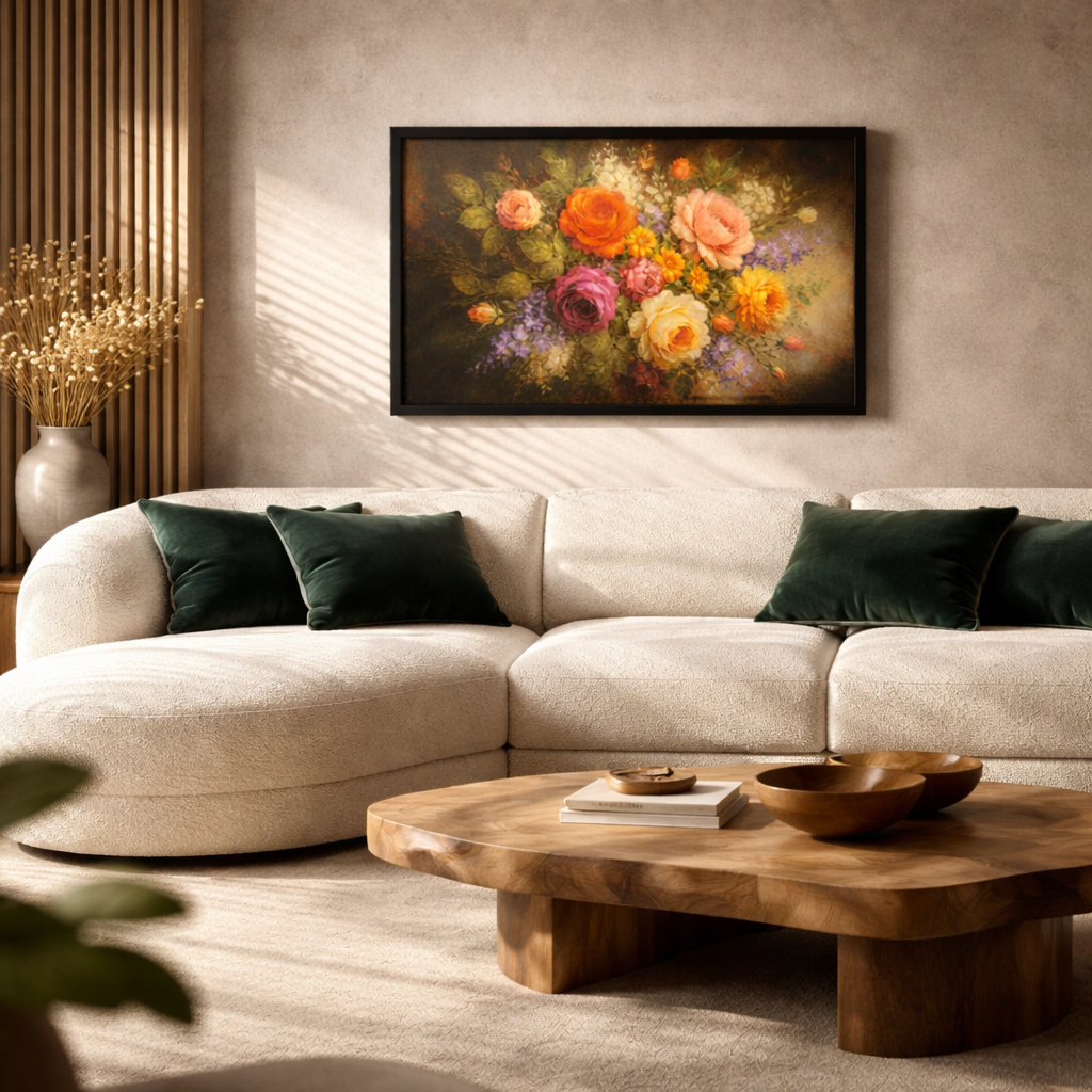Bloom in Timeless Grace Framed Printed Wall Painting